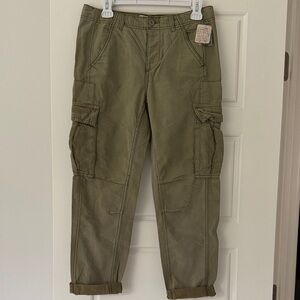 Free People Moss Green Cargo Pants